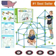 Lightweight and Sturdy Fort Building Kit - 140 Pcs for Creative Kids Activities