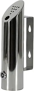 QmjdDymx Standing Ashtray Outdoor, Wall Mounted Ashtray Stainless Steel Cigarette Bin Smokeless Ash Tray Waterproof Easy To Clean Public Ashtray For Patio, Office, Restaurant Bar, Silver 20cm