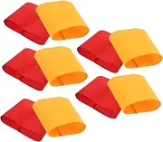 Soccer Captain Arm Bands Set 10pcs Blank Armbands for Sports School Teams Duty Ids Flexible Red/Black