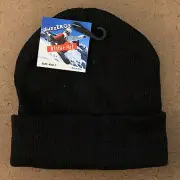 SubZeros Adult One Size Black Rib Knit Beanie Winter Hat NWT