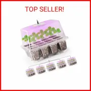 10 Packs Seed Starter Tray with Elevated Lid, 120 Cells Thicken Seed Starting Tr
