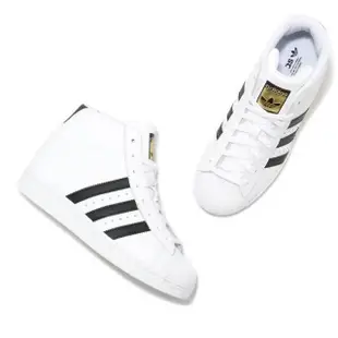 ADIDAS OG SUPERSTAR UP 白黑 貝殼頭 內增高 皮革 金標 三葉草 經典 女 FW0118