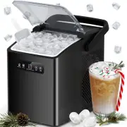 Countertop Portable Ice Maker, Self-Cleaning with Handle, Ice Scoop, 2 Sizes of