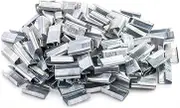 AIMALL 300PCS Metal Strapping Buckles 12mm 16mm, Galvanised Iron Banding Clips with Serrated Grip, Heavy Duty Seals for PET/PP Packing Strap, Cargo Securing Fasteners