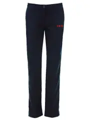 Girls Navy Tailored Pants With Emb