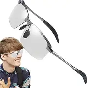 Photochromic Safety Glasses - Color Changing Glasses,Fishing Accessories, Outdoor Eyewear, Anti Glare Polarized Driving Goggles for Fishing