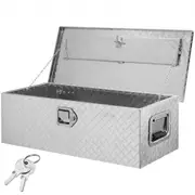 VEVOR Heavy Duty Aluminum Truck Bed Tool Box, Diamond Plate Tool Box with Side Handle and Lock Keys, Storage Tool Box Chest Box Organizer for Pickup,