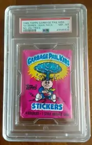 Topps 1985 1st Series Garbage Pail Kids PSA 8 ⭐️ wax pack Adam bomb OS1 1 NO .25