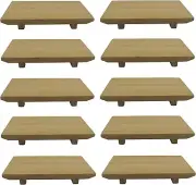 10 Pack Sushi Serving Plate Japanese Bamboo Board Geta Platter 13x7.5 in 4083x10
