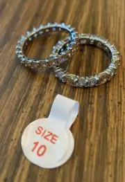 BP November Birthday Collection Amber Topaz Hematite SZ 10 S/2 Bands