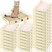 Yaomiao 30 Pack Disposable Cat Litter Box Foldable Cardboard Paper Kitty Tray Travel Portable Kitten Litter Pan Collapsible Low Entry Paper Cat Toilet for Cat Small Pet Indoor Outdoor 13.8 x 10 x 2