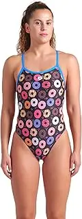 [arena] Women's Performance Funny Prints Collection Donuts Challenge Back Swimsuit