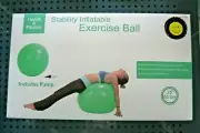 Stability Inflatable Balance Exercise Ball Anti-Burst 25" 65cm Yoga + w/Pump NEW