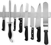 Noosa Life | Magnetic Knife Strip Holder | Premium 40cm Stainless Steel | Multipurpose Knife Bar - Knife Rack, Knife Strip, Kitchen Utensil Holder, Tool Organiser | Upgraded w/Powerful Magnetic Force