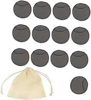 Vaguelly 14Pcs Bamboo Fiber Makeup Remover Pads Reusable Face Wipes for Gentle Cleansing Finger Design Pads Cotton Mesh Bag for All Skin Types and Travel