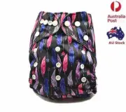 Unisex Modern Cloth Nappies Baby Nappy Feathers Pilchers Diaper Free Liner (D82)
