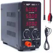 60V 5A High Precision Bench Lab Power Supply with Alligator Clips for Anodizing