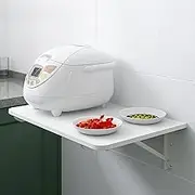 Fold Down Wall Mounted Table for Kitchen Laundry Room Bathroom Floating Computer Desk (Size: L60*W50cm)