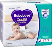Babylove Cosifit Infant Nappies Size 2 (3-8Kg) | 1 Month Supply 228 Pieces (3...