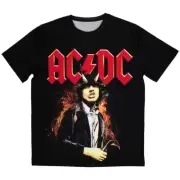 AC/DC 'Angus Highway To Hell' Black Sublimation T shirt - NEW OFFICIAL