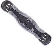Merauno® Lambswool Western Contour Girth Made of Quality Merino Lambswool Special Anatomical Concave Shape for Better Slip Resistance Colour: Natural, Black, Brown, Anthracite