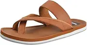 [Harssidanzar] Flip Flops for Men, Classic String Footbed Sandals, Lightweight Beach Sandals, KM236EU