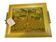 Beautiful Charles Wysocki Wedding Day Art Print Wood Frame Serving Tray