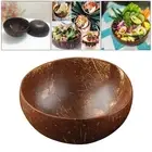 PETSOLA Natural Coconut Bowl Soup Fruit Salad Bowl Container Fashion Household