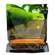 Galapagos Sheet Moss Decorative Sheet of Real Moss Substrate Fresh Green, 1 Each