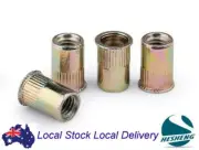 Qty 1 M8 Nutserts Zinc Plated Steel Thin Sheet Countersunk Nutsert Nut Rivnut