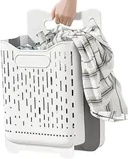 Wall Mounted Laundry Hamper - Foldable Draining Laundry Hamper - Wall-mounted Laundry Basket, Waterproof White Clothes Hamper, Large Capacity Hamper For Dormitory, Home