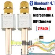 2xQ9 Wireless Bluetooth Karaoke Microphone Speaker Handheld KTV Player Mic Party