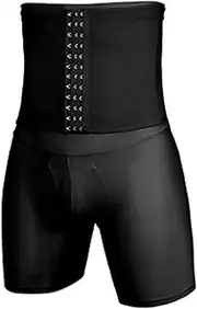 [Generic] Mens Slimmer Tummy Control Shorts Underwear with Hooks, High Compression Girdle Body Shaper for Body Slimming