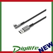 Cygnett Unite Right-Angle USB-C to USB-A (2.0) Cable (1M) - Black (CY5106PCUSA)