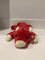 Ty Beanie Buddie Buddy “SNORT” Cow Stuffed Plush Animal Vintage