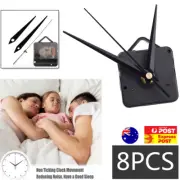 8pcs Silent DIY Quartz Movement Wall Clock Motor Mechanism Long Spindle Repair