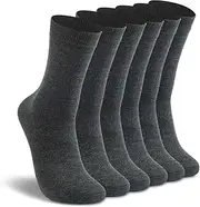 [LIXIA] Women's Thin Merino Wool Socks, Multi Colors Soft Dress Socks,Warm Breathable Crew Casual Socks 3/6 Pairs Pack