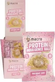Macro Mike Protein Indulgence Ball Birthday Cake 12x40g
