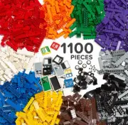 1100 Pieces Building Bricks Set - 10 Classic Color Blocks - Bulk Building Blo...