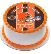 Cleveland Browns Edible Image Topper for Cake. Edible Pre Cut Stickers