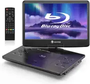 16.9" Portable Bluray DVD Player with 14.1" 1080P Full HD Large Swivel Screen, S