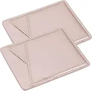 Mikinona 2pcs Mobile Phone Sticker Card Case Wallet Wallet Sticker for Case Flip Thing Phone Grip Money Clip Holder Clear Stick Money Card Credit Man Grip Belt Holders Rose Gold Pu