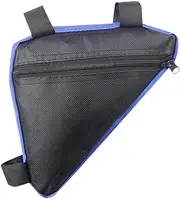 kowaku Bike Frame Storage Bag Cycling Pack Bicycles Triangle Pouch Bikes Front Tube Bag for, Black Blue