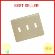 Amerelle Devon Triple Toggle Steel Wallplate in Almond