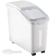 Ingredient Storage Bin, 11.4 Gallon Capacity Shelf Ingredient Bin, 280 Cup Flour Bins on Wheels Commercial Prosave Shelf-storage Ingredient Bin with Lid and Scoop Rice Bin for Kitchen