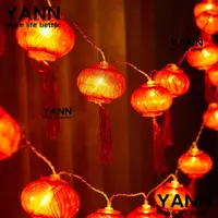 在飛比找蝦皮購物優惠-Yann1 紅燈串燈,LED春節燈籠裝飾,人物飾品花環年假期