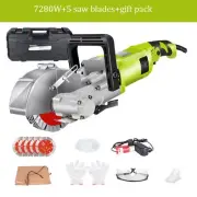 Electric Wall Chaser Groove Slotting Machine Brick Wall Steel Concrete Cutter