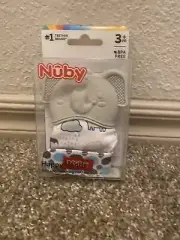 Nuby Happy Hands Teething Mitten, Gray Elephant White Packaging