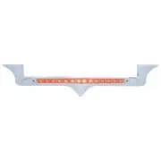 United Pacific 37820 Hood Emblem Chrome, With 14 Led Light Bar, Red Led/Clear
