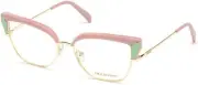 New Emilio Pucci EP-5147 074 Pink & Gold Eyeglasses 55/17/140